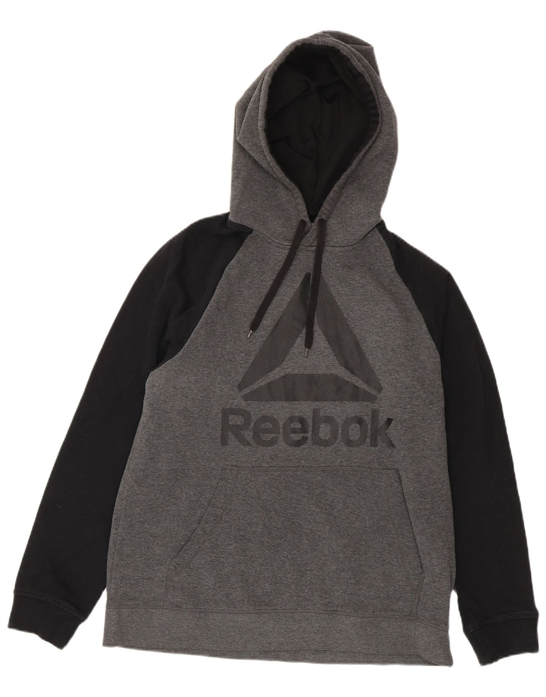 Jumper Reebok pentru bărbați, cu capota, gri mediu, bumbac color bloc