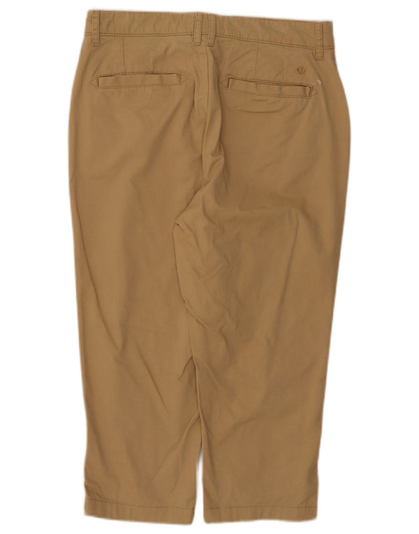 Fat Face Pantaloni Capri pentru femei UK 10 Small W30 L20 Bej Bumbac