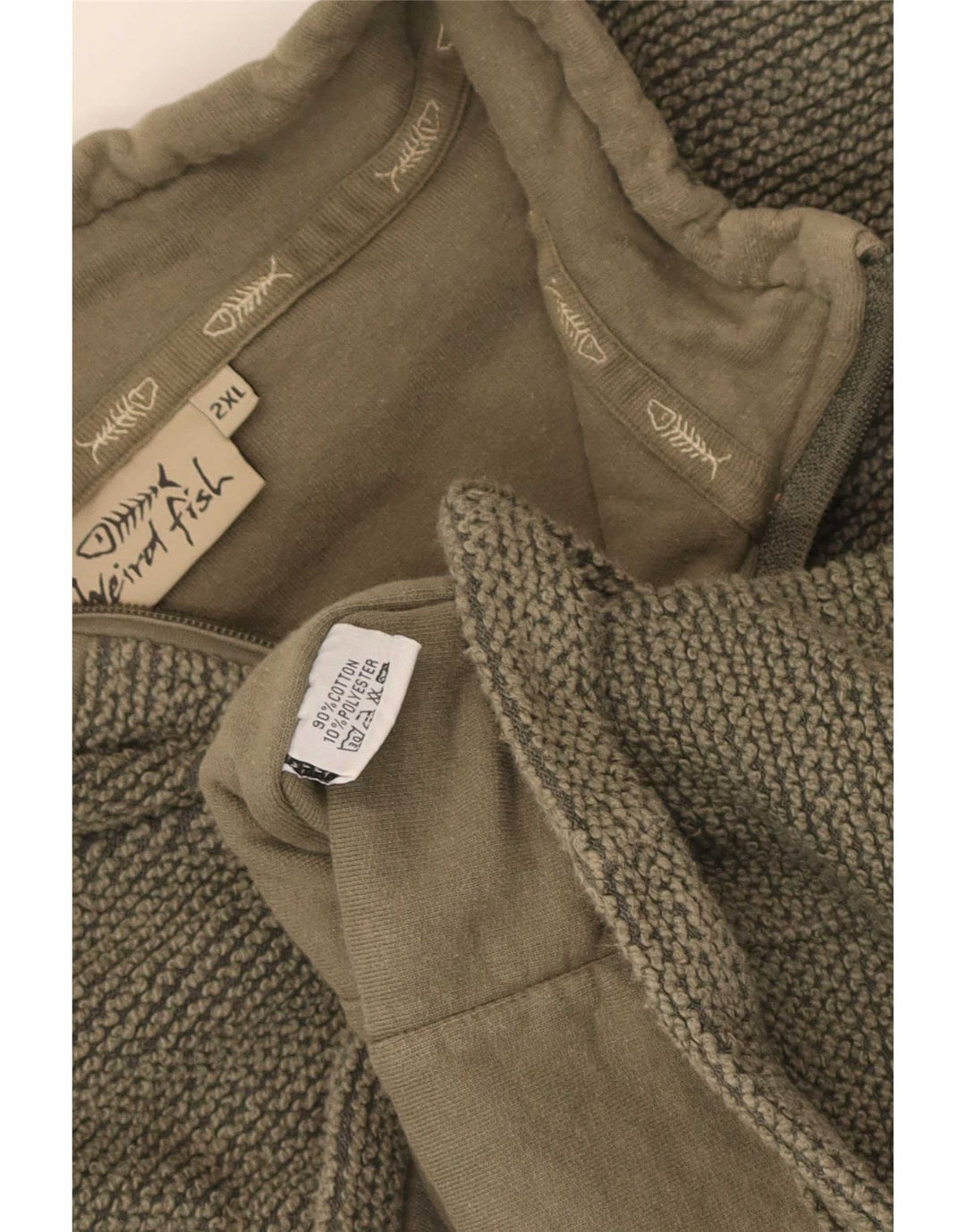 Jachetă de trening pentru bărbați Weird Fish, bumbac kaki 2XL