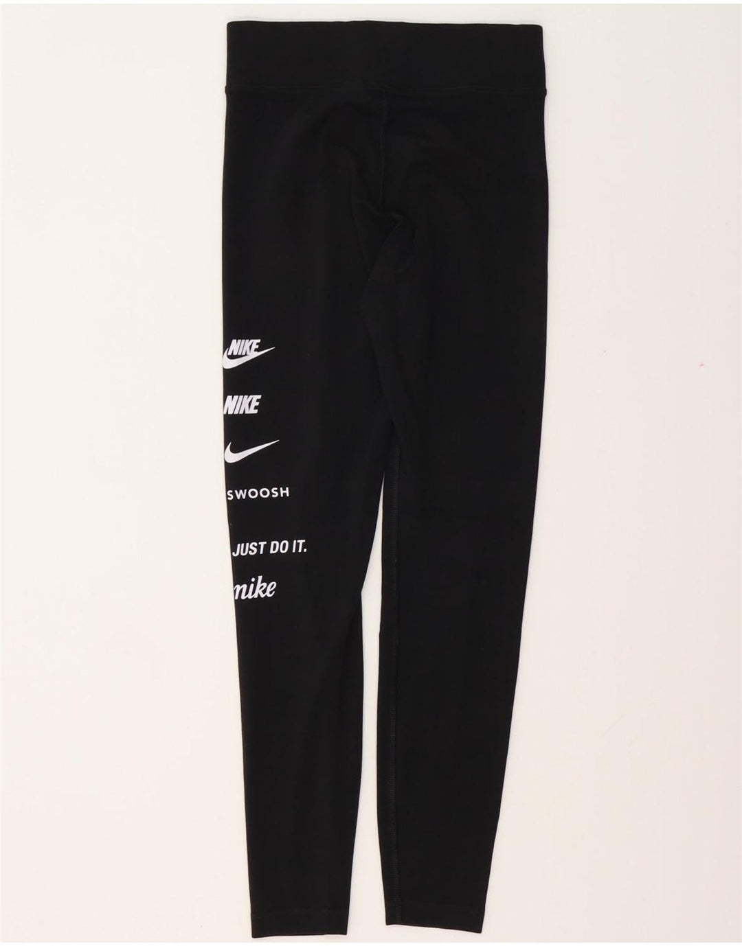 Leggings grafic NIKE pentru femei UK 10, poliester negru mic