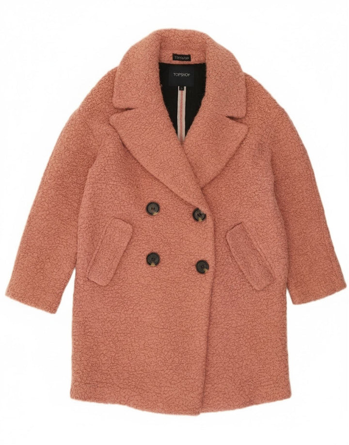 Palton supradimensionat pentru femei Topshop UK 10 lână roz mic
