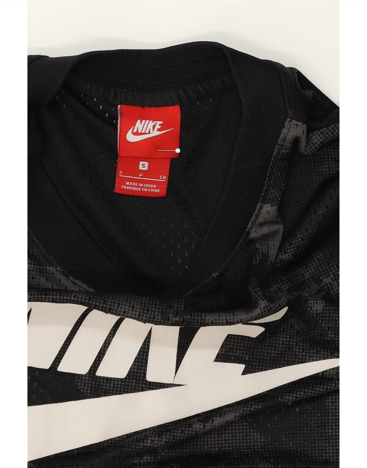 NIKE Mens Graphic T-Shirt Top Small Black Camouflage Polyester Vintage Nike and Second-Hand Nike from Messina Hembry 
