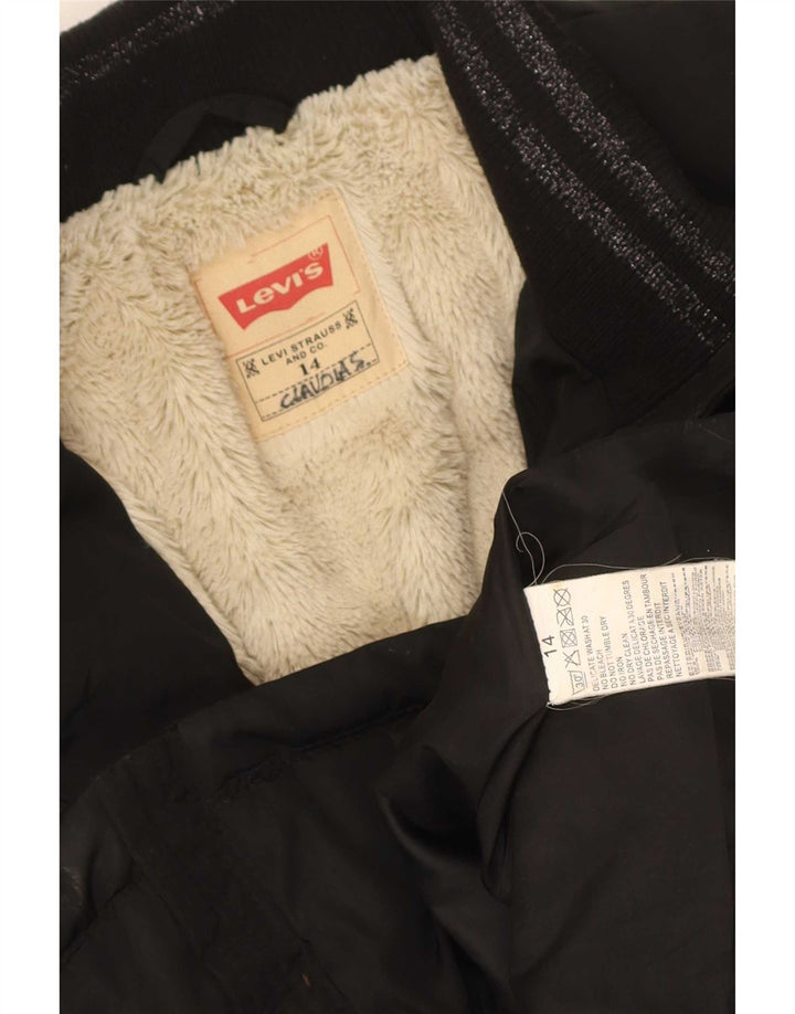 Jachetă căptușită pentru fete Levi's 13-14 ani poliester negru