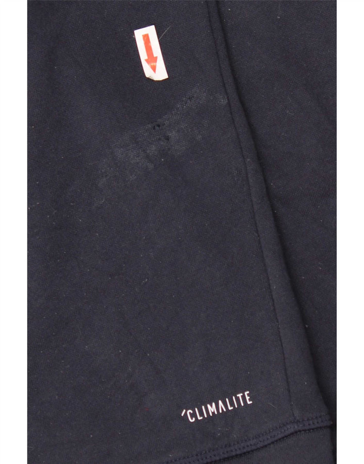 Pulover Adidas Climalite Zip pentru bărbați, poliester mediu albastru