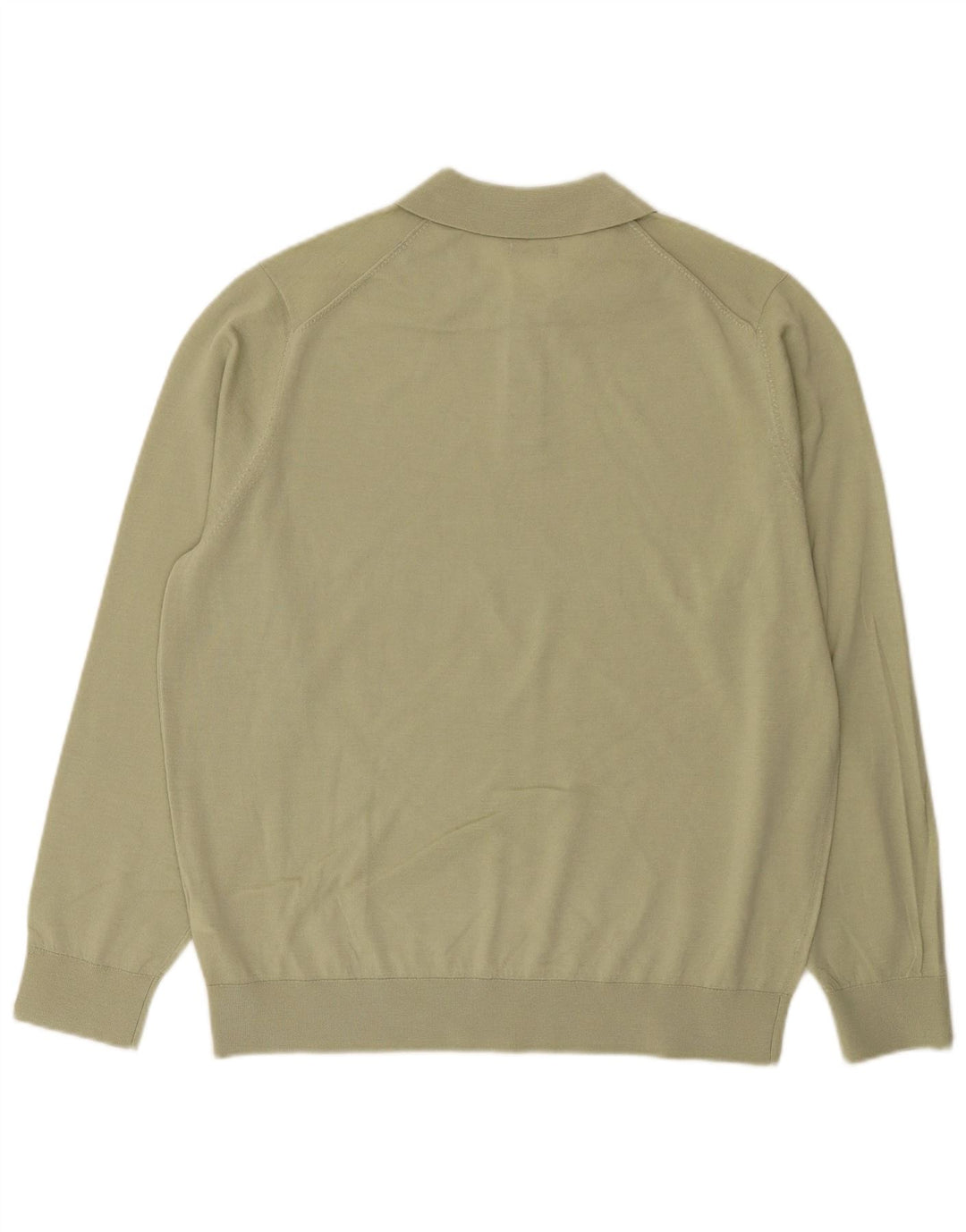 Massimo Dutti Pulover cu gât polo pentru bărbați XL Lână verde