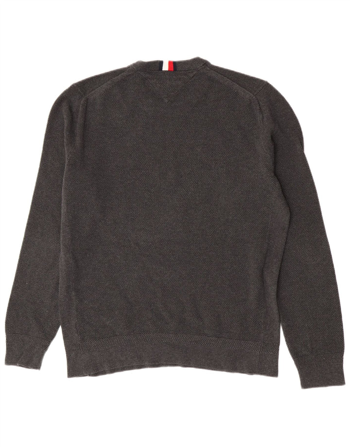 Pulover Tommy Hilfiger pentru bărbați cu gât XL, bumbac gri