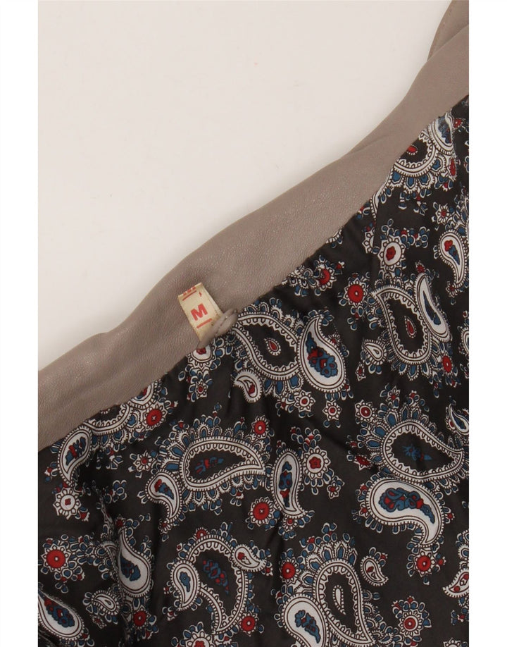 Jachetă de piele vintage pentru femei UK 14 maro mediu