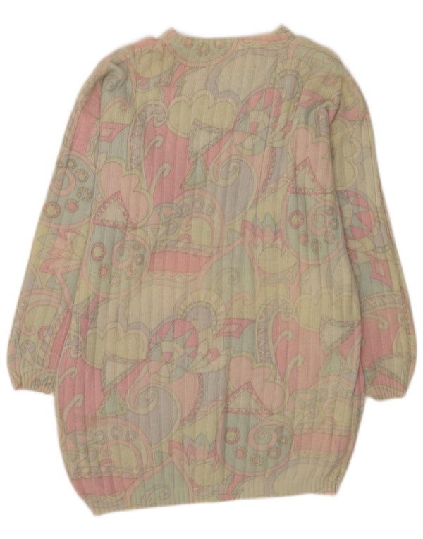 Pulover vintage pentru femei cu gâtul cu barca UK 16 mare, multicolor, cachetele