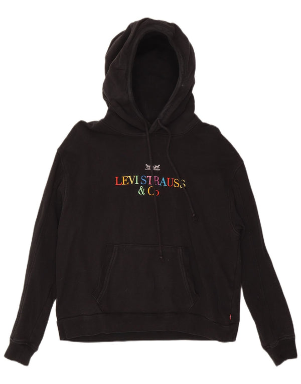 Pulover Levi's pentru bărbați, cu formă largi, cu glugă, XS, bumbac negru
