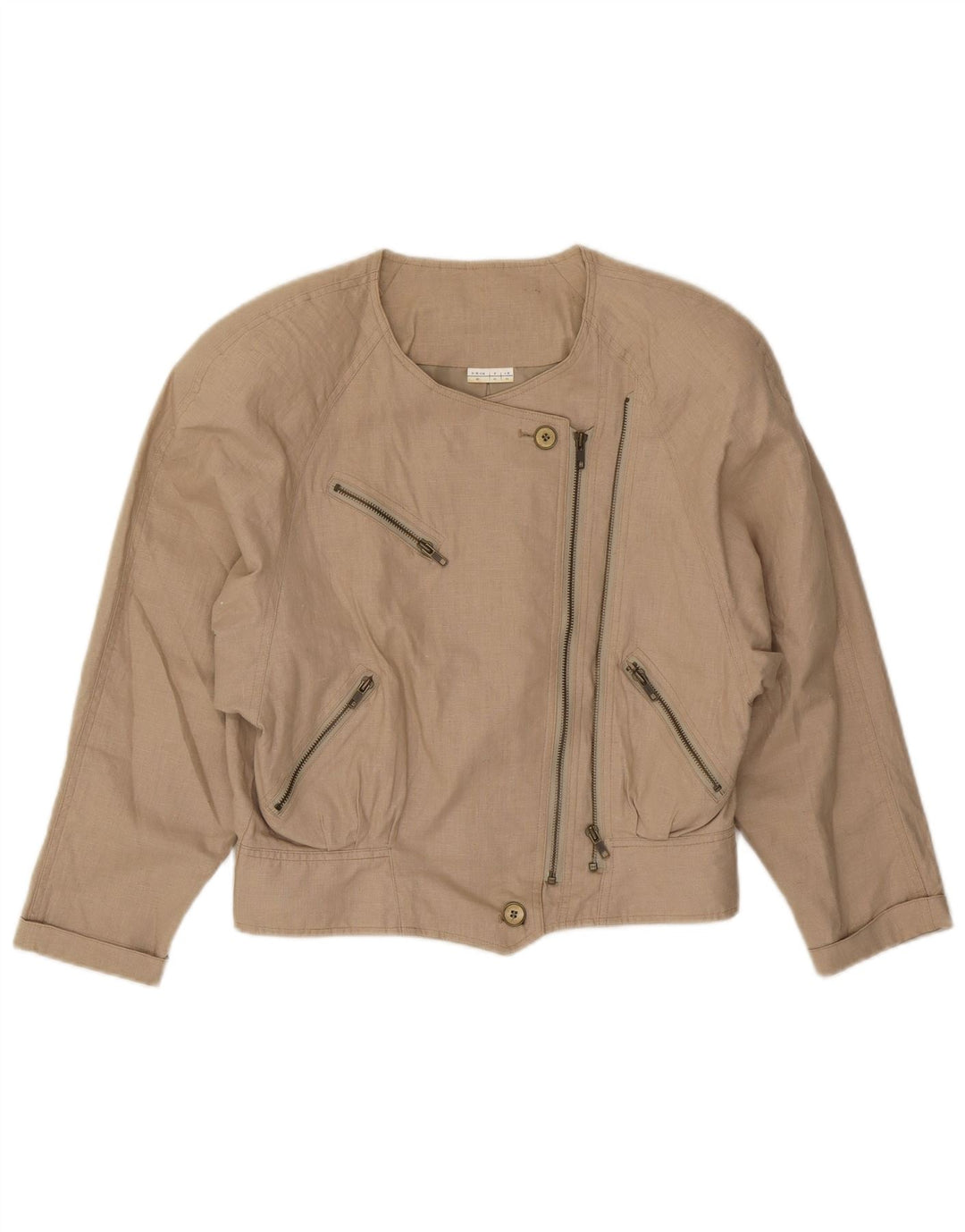 Bomber Vintage pentru femei IT 44 Medium Bej In Biker