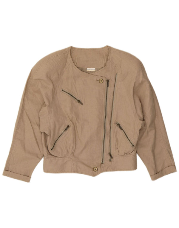 Bomber Vintage pentru femei IT 44 Medium Bej In Biker