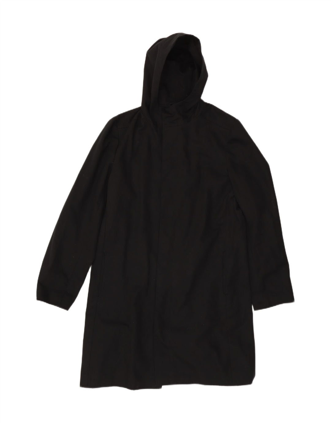 Palton cu glugă pentru bărbați VINTAGE UK 40 Acetat mare negru