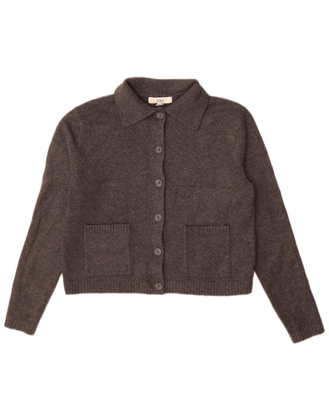 Pulover cardigan pentru femei Marks & Spencer UK 10 Poliester gri mic