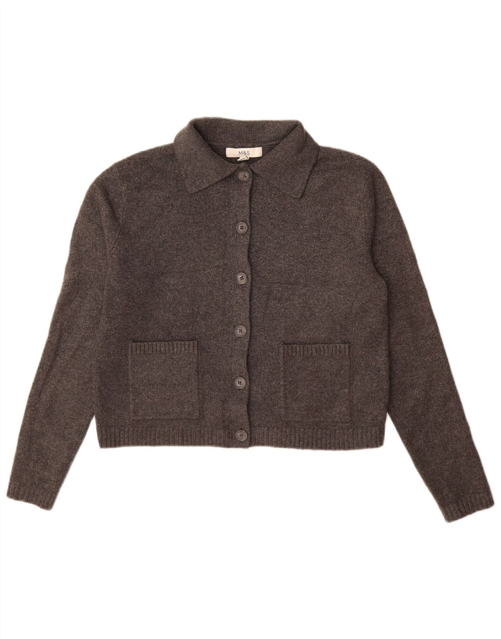 Pulover cardigan pentru femei Marks & Spencer UK 10 Poliester gri mic