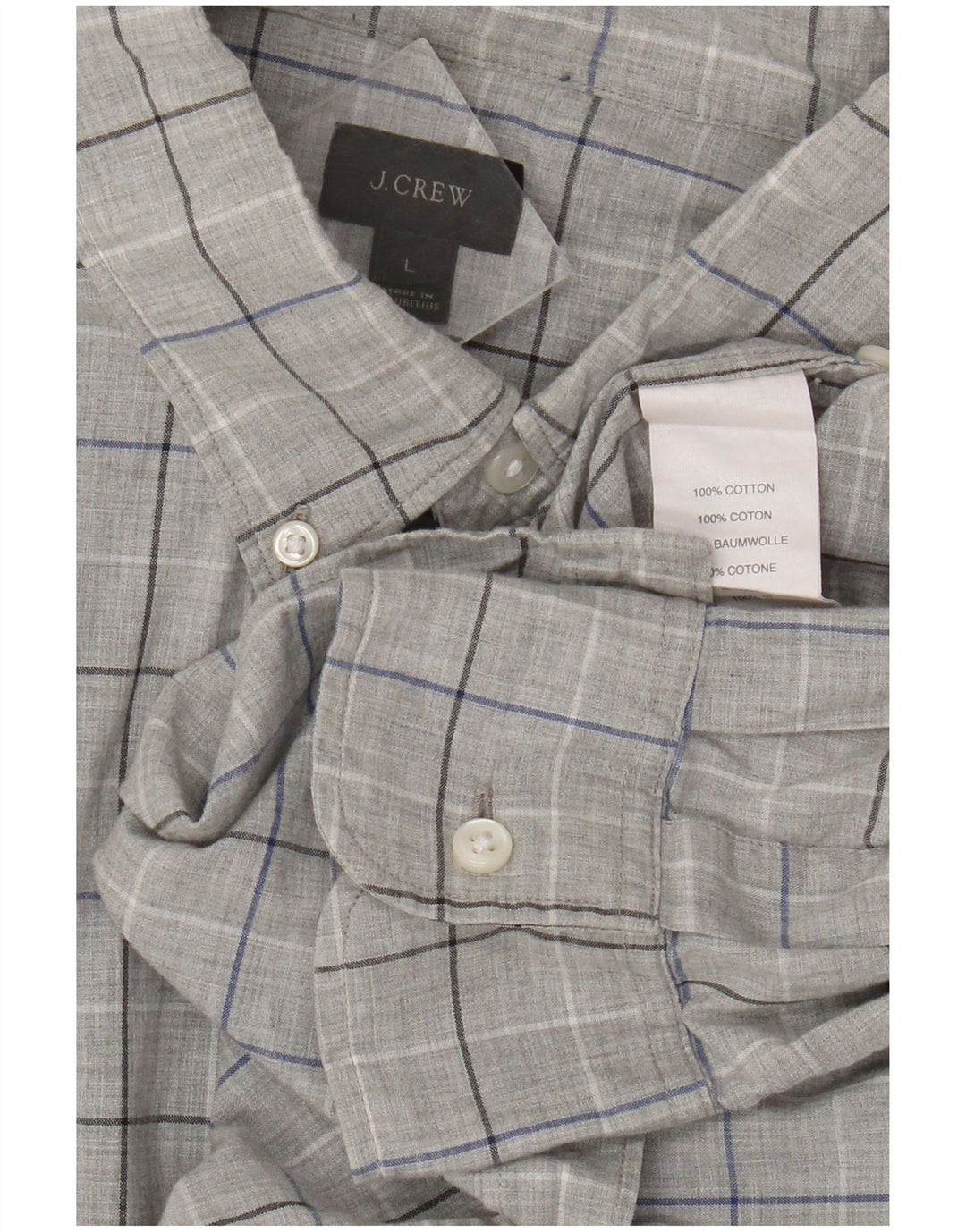 Cămașă pentru bărbați J. Crew, mare, gri din bumbac