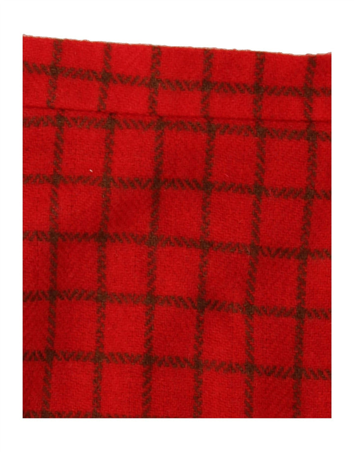 VINTAGE Womens Pencil Skirt W30 Medium Red Check Vintage Vintage and Second-Hand Vintage from Messina Hembry 