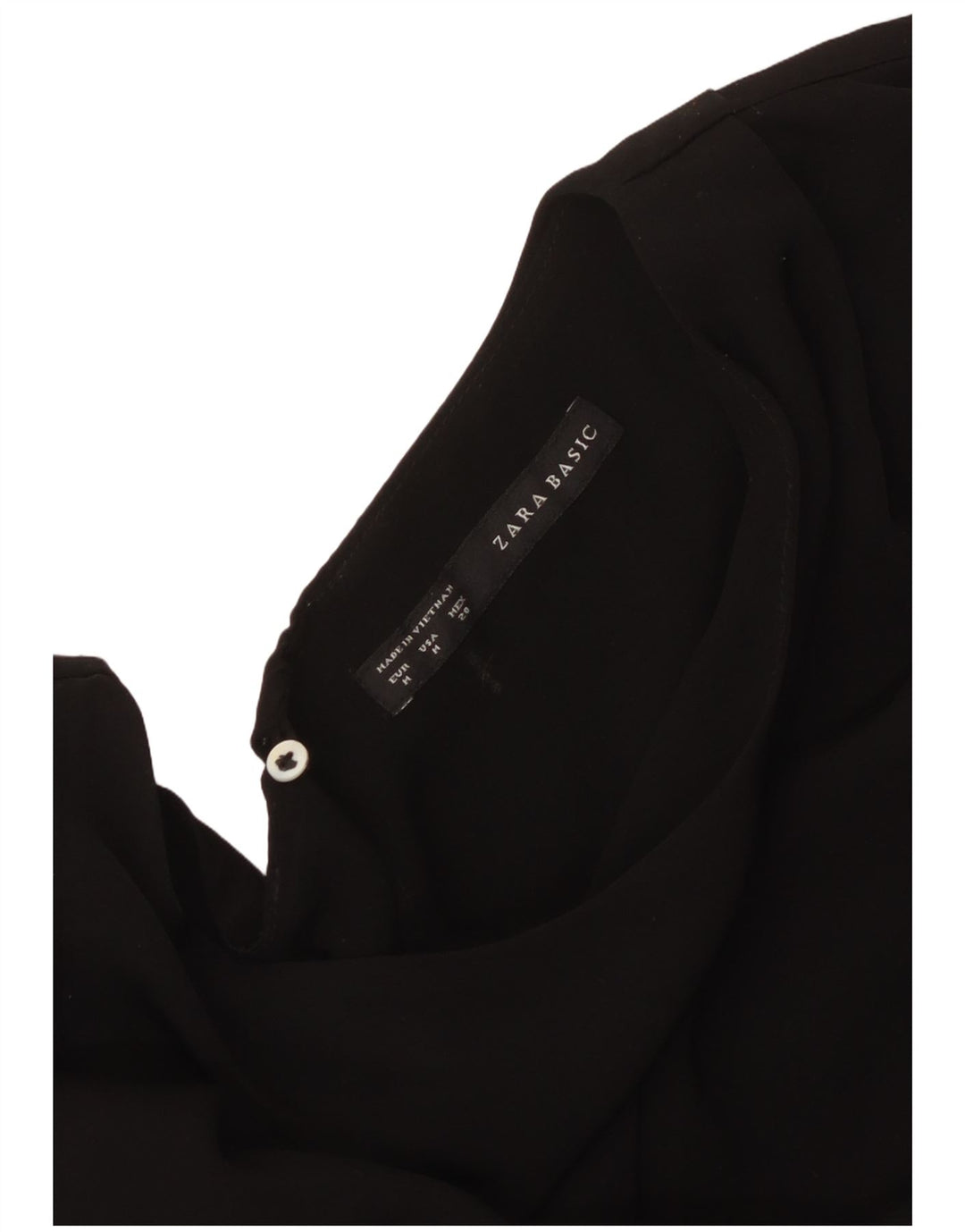 Rochie A-Line fără mâneci Zara pentru femei UK 14 Medium Black