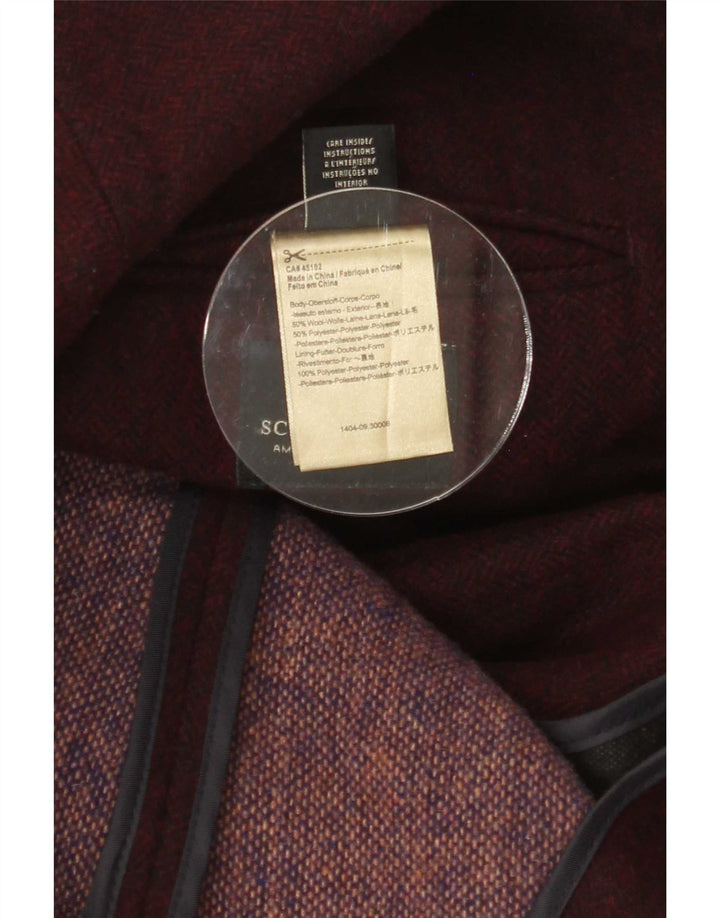 Jachetă pentru bărbați Scotch & Soda, cu 3 nasturi, IT 50 Lână burgundy mare