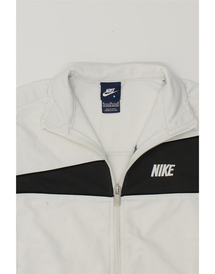 Jachetă de trening pentru băieți NIKE 10-11 ani, mediu alb, color block