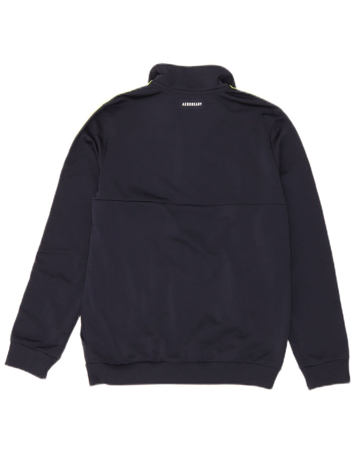 Jachetă Adidas Aeroready pentru trening pentru băieți 11-12 ani, poliester bleumarin