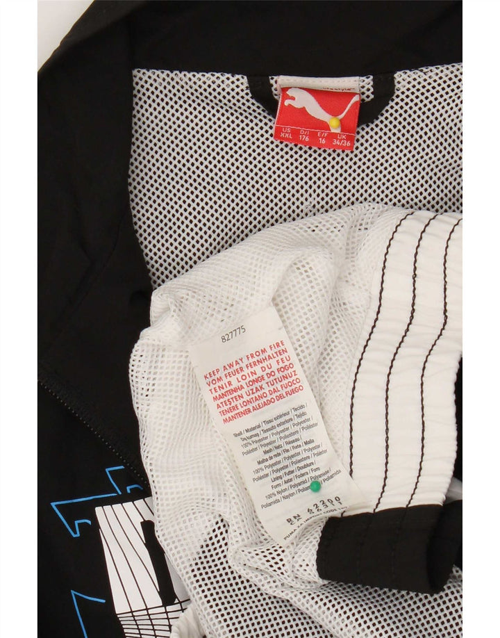Jachetă de trening cu grafică Puma pentru băieți 15-16 ani, negru, color block