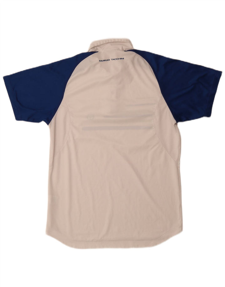 Tricou polo Sergio Tacchini pentru bărbați, mare, alb, din poliester
