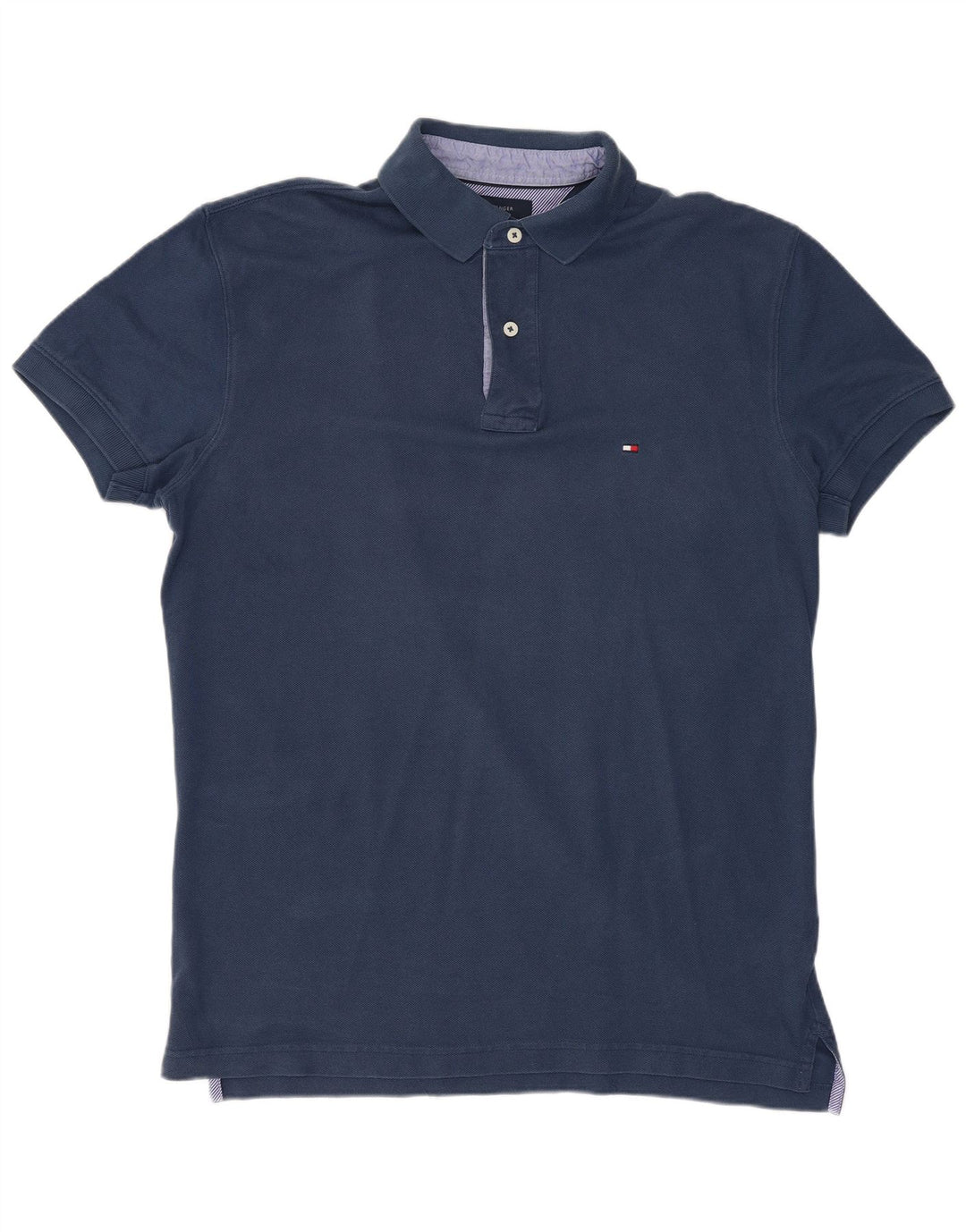 Tricou polo TOMMY HILFIGER pentru bărbați, bumbac mediu albastru bleumarin