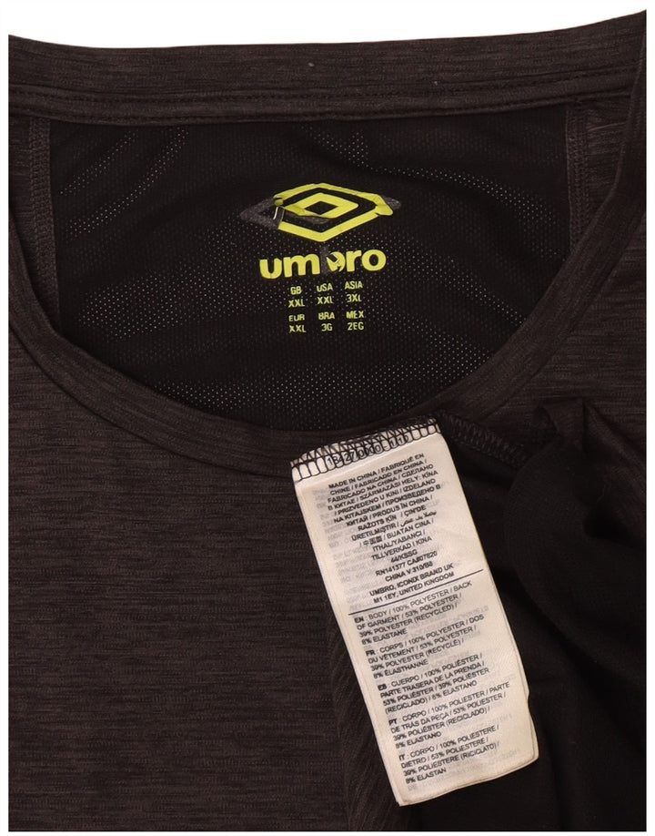 Tricou Umbro Bărbați Top 2XL Gri Poliester Colorblock
