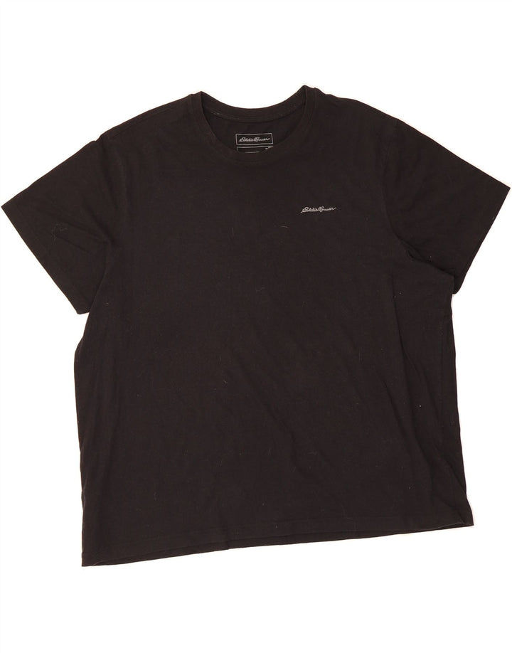 EDDIE BAUER Mens T-Shirt Top 2XL Black Cotton Vintage Eddie Bauer and Second-Hand Eddie Bauer from Messina Hembry 