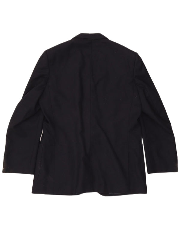 Jachetă pentru bărbați Aquascutum cu 2 nasturi IT 46 Lână bleumarin mică