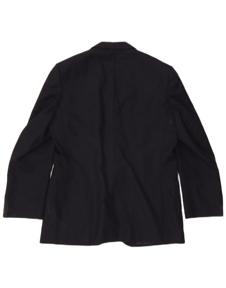 Jachetă pentru bărbați Aquascutum cu 2 nasturi IT 46 Lână bleumarin mică