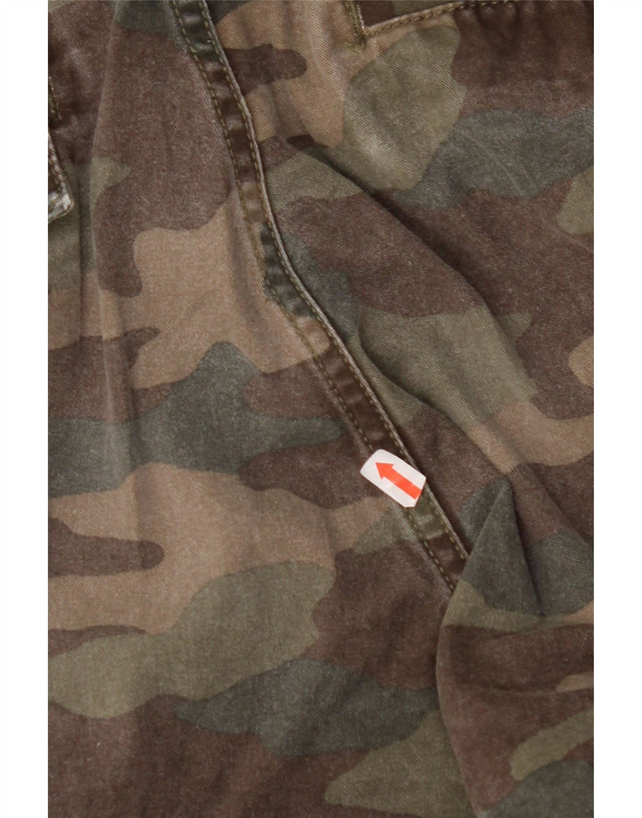BENETTON Joggeri pentru bărbați Pantaloni cargo IT 50 Large W36 L32 Kaki Camuflaj