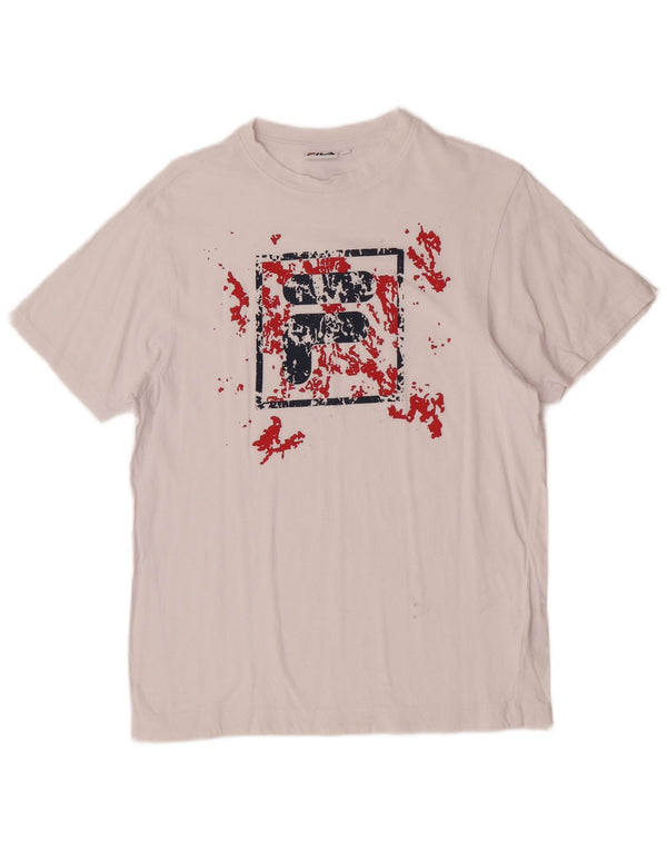 Tricou cu grafică pentru bărbați Fila Top XS Bumbac alb