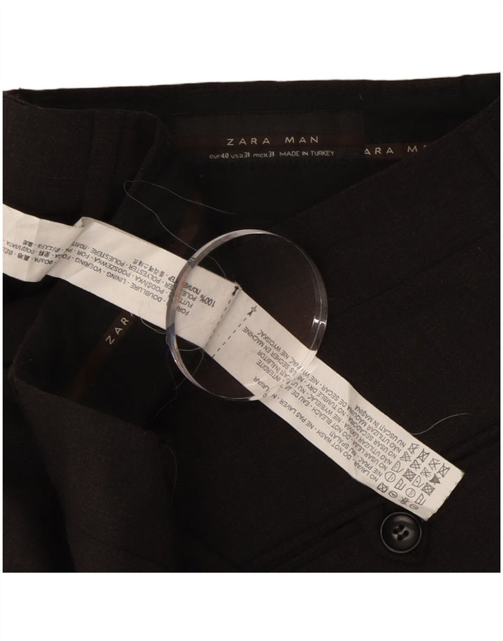Pantaloni de costum drepți pentru bărbați Zara EU 40 Mediu L31 L30 Poliester gri