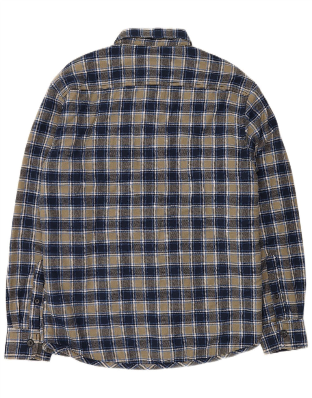 CAMARGUE Cămașă de flanel Lumberjack pentru bărbați, bumbac cu carouri, albastru marin mediu