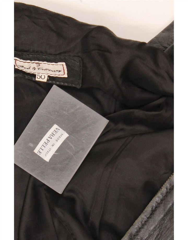 Jachetă de piele pentru bărbați VINTAGE IT 50, mare, neagră