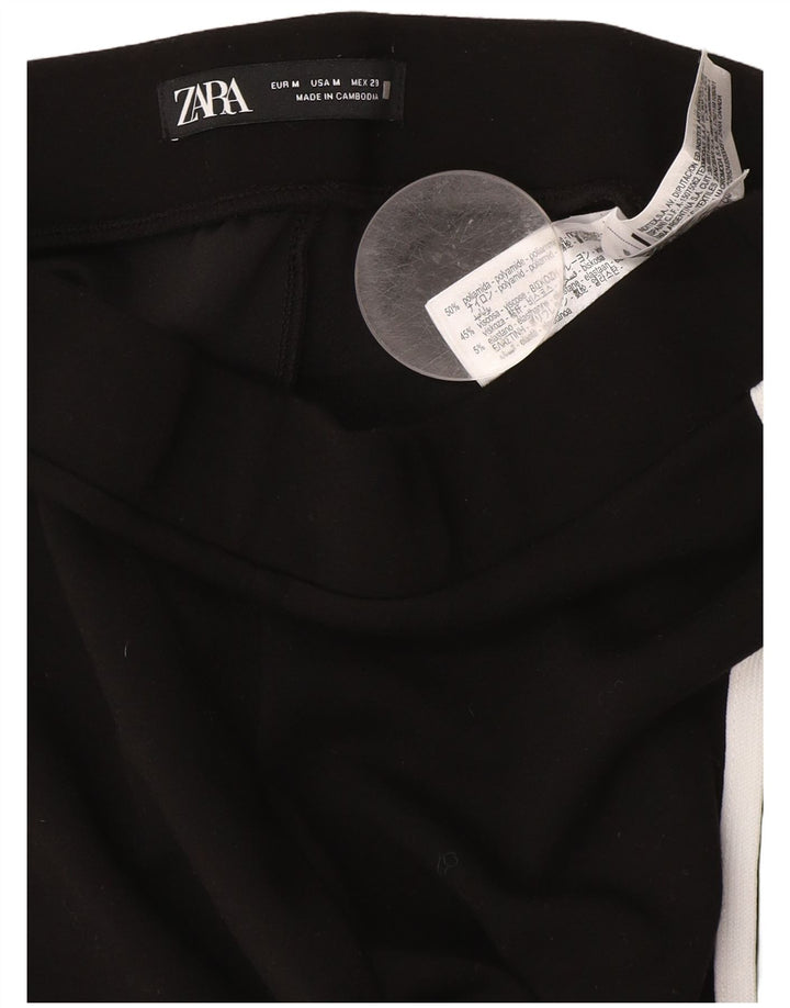 Pantaloni de trening Zara pentru femei Flare Poliamidă neagră medie