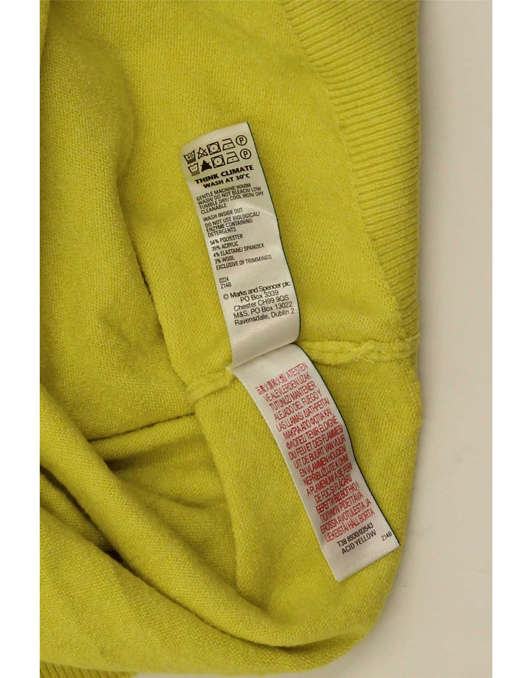 Marks & Spencer Pulover cu gât rulat pentru femei UK 10 Small Yellow