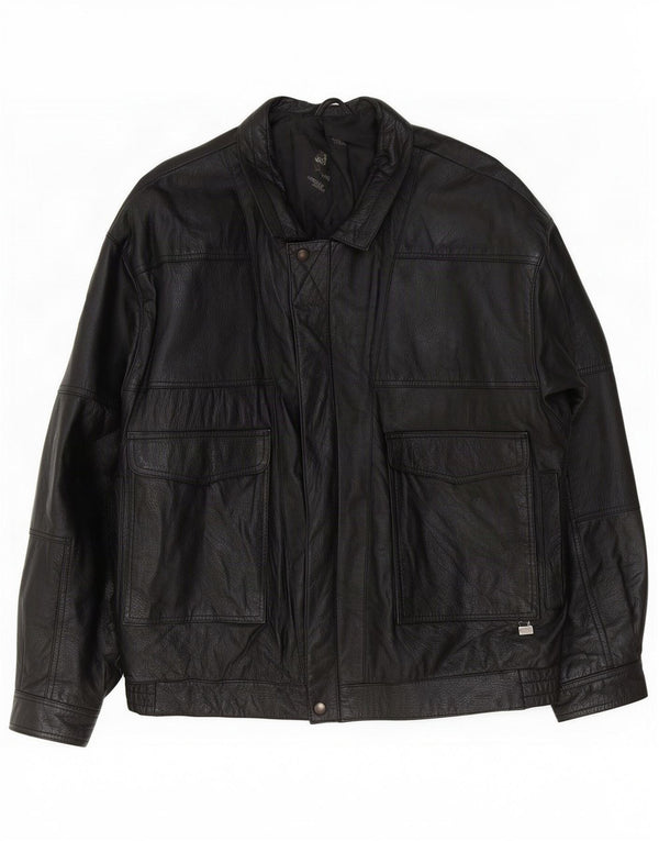 Geacă de piele pentru bărbați Max Moser IT 50 Large Black