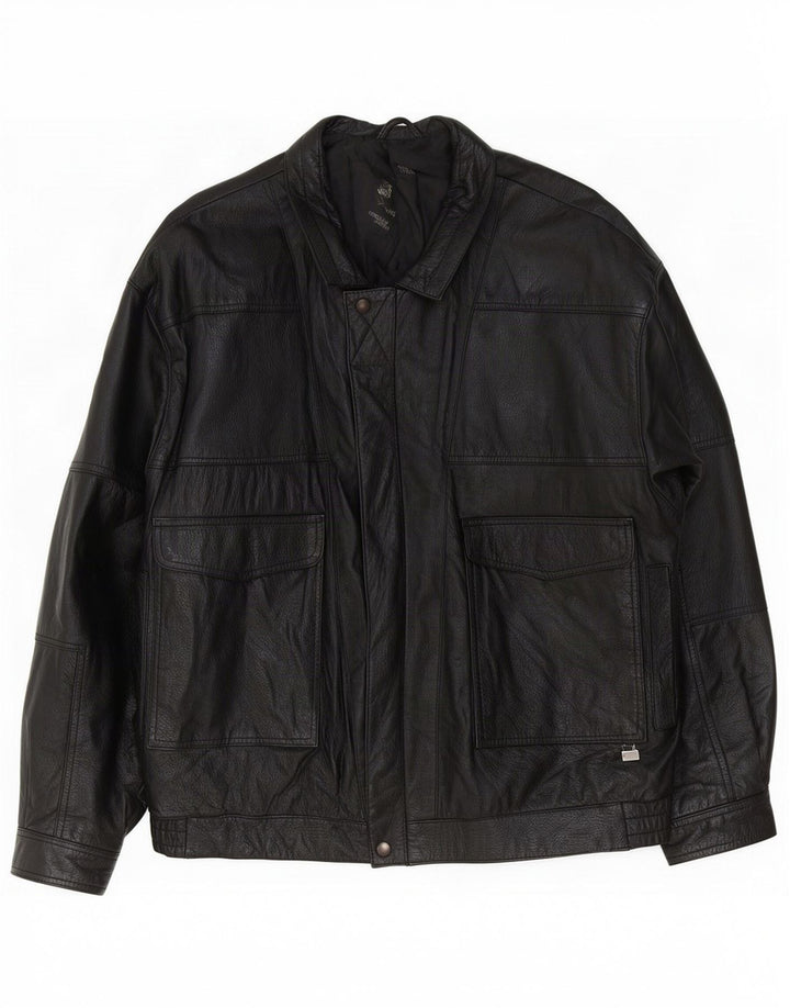 Geacă de piele pentru bărbați Max Moser IT 50 Large Black