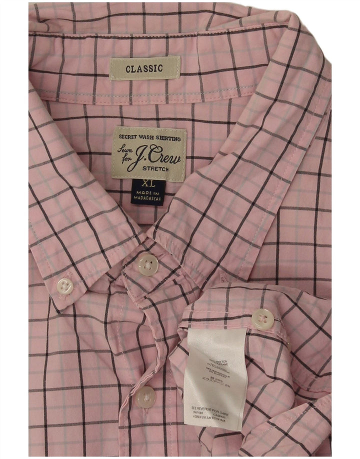 Cămașă clasică pentru bărbați J. Crew, XL, bumbac cu carouri roz