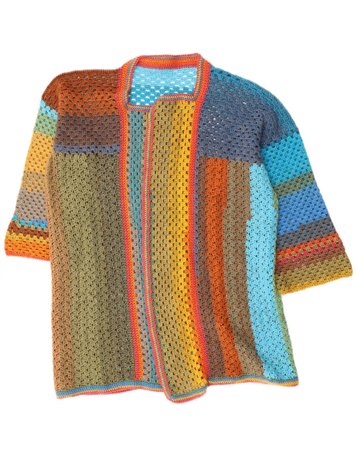 VINTAGE Pulover cardigan supradimensionat pentru femei UK 22 3XL Multicolor