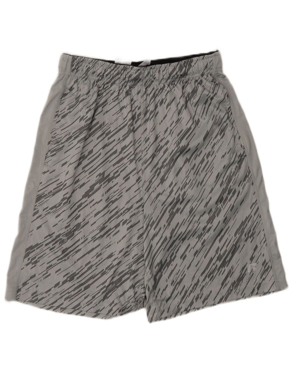 Pantaloni scurți sport Russell Athletic pentru bărbați, poliester cu pături mici, gri
