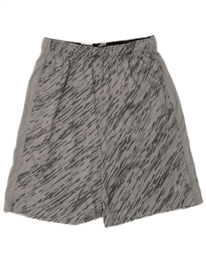 Pantaloni scurți sport Russell Athletic pentru bărbați, poliester cu pături mici, gri