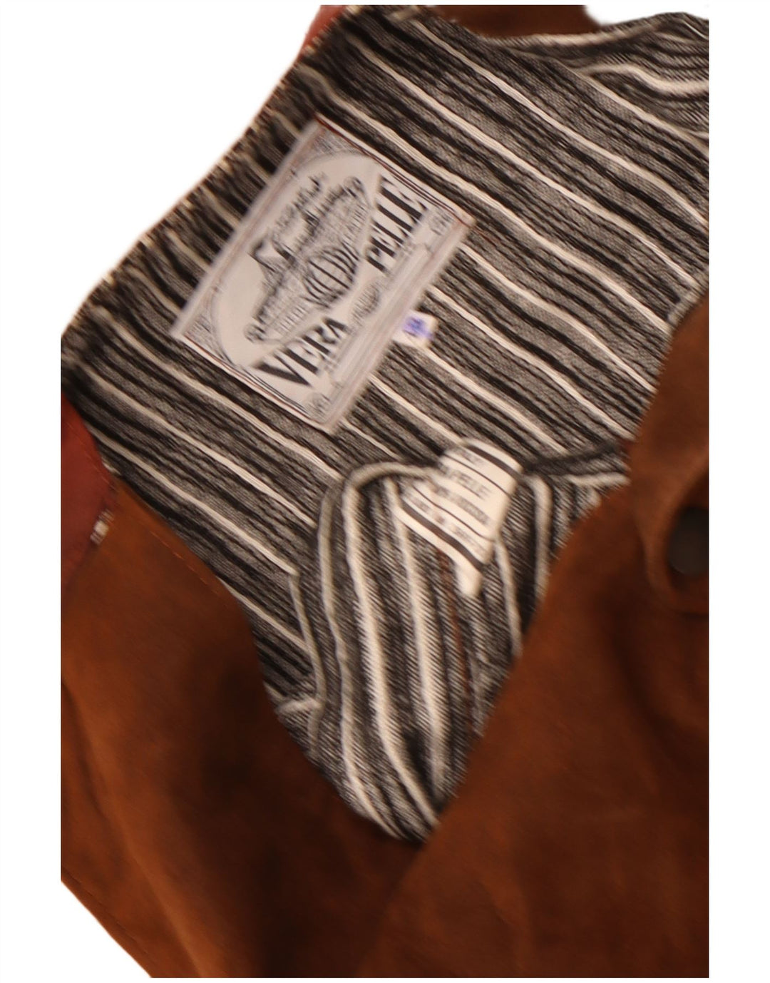 Vestă vintage bărbați din piele intoarsa IT 42 XS piele maro