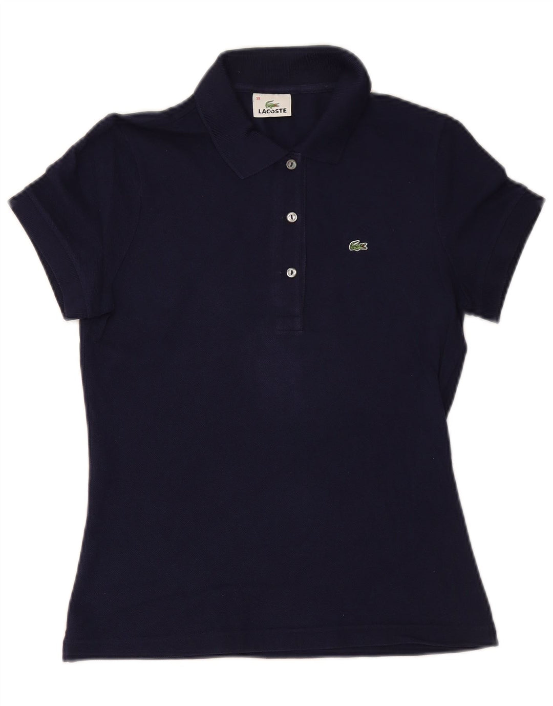 Tricou polo LACOSTE pentru femei Mărimea 38 Bumbac bleumarin mediu