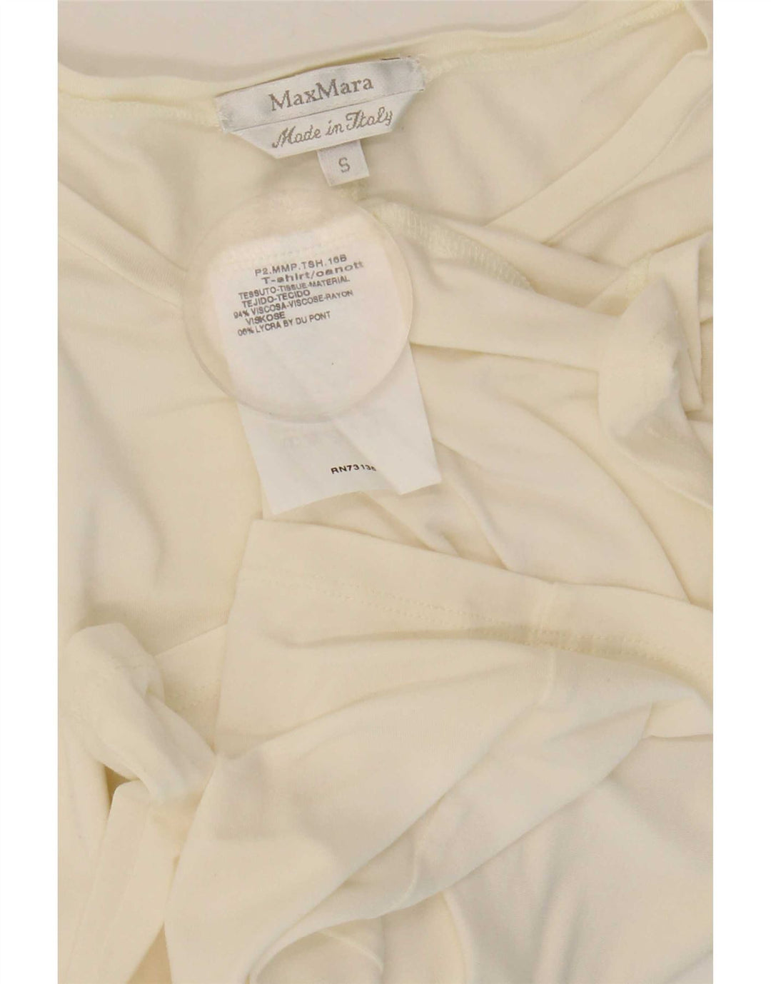 Tricou pentru femei Max Mara Top UK 10 Small White Viscose