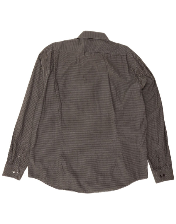 Cămașă pentru bărbați Calvin Klein Slim Fit Mărimea 44 17 1/2 XL, bumbac vichy gri