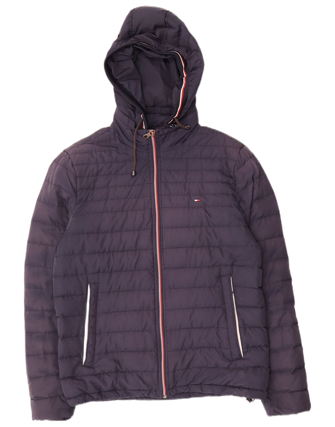 Jachetă căptușită cu glugă Tommy Hilfiger pentru bărbați UK 36 Poliester bleumarin mic