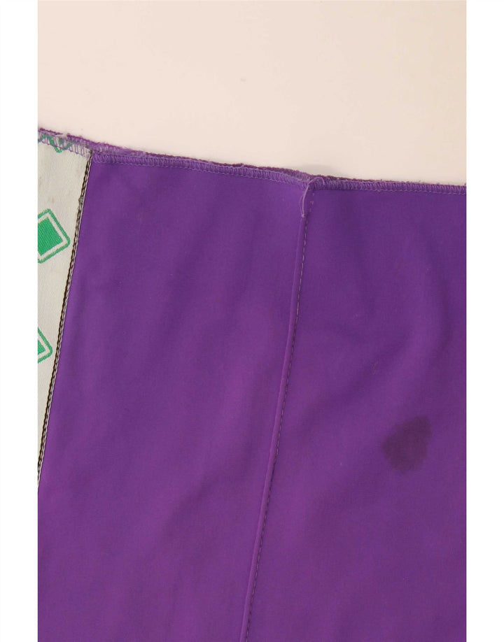 Pantaloni de trening vintage pentru bărbați cu grafică, mov mediu, bloc de culoare
